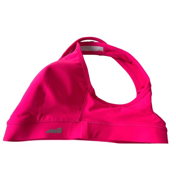 AVIA LINED RACERBACK SPORTS BRA, WOMENS, SMALL (30D/32BC/34A) HOT PINK MED MPACT - Picture 4 of 8
